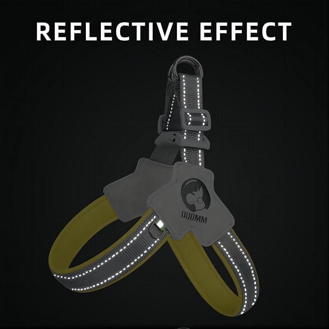 Harnais Anti‑Traction pour Chien et Chat – Ensemble Harnais + Laisse, Ajustable, Confortable, Réfléchissant, No‑Pull & Easy Control