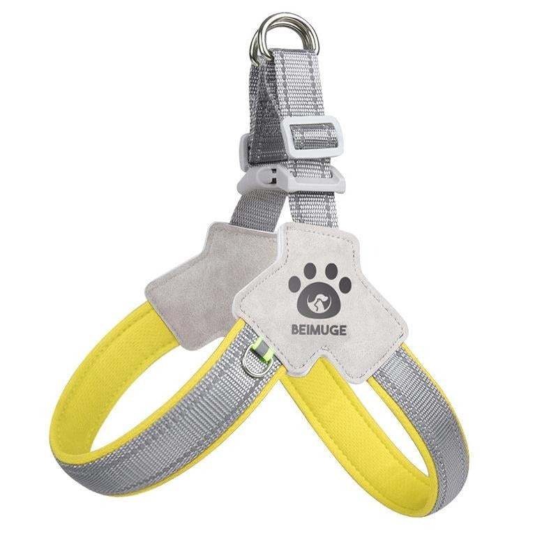 Harnais anti-traction ajustable pour chien et chat avec laisse réfléchissante et confortable