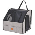 Siège auto imperméable en tissu Oxford gris avec harnais de sécurité pour chien, cage pour animal sécurisée et confortable