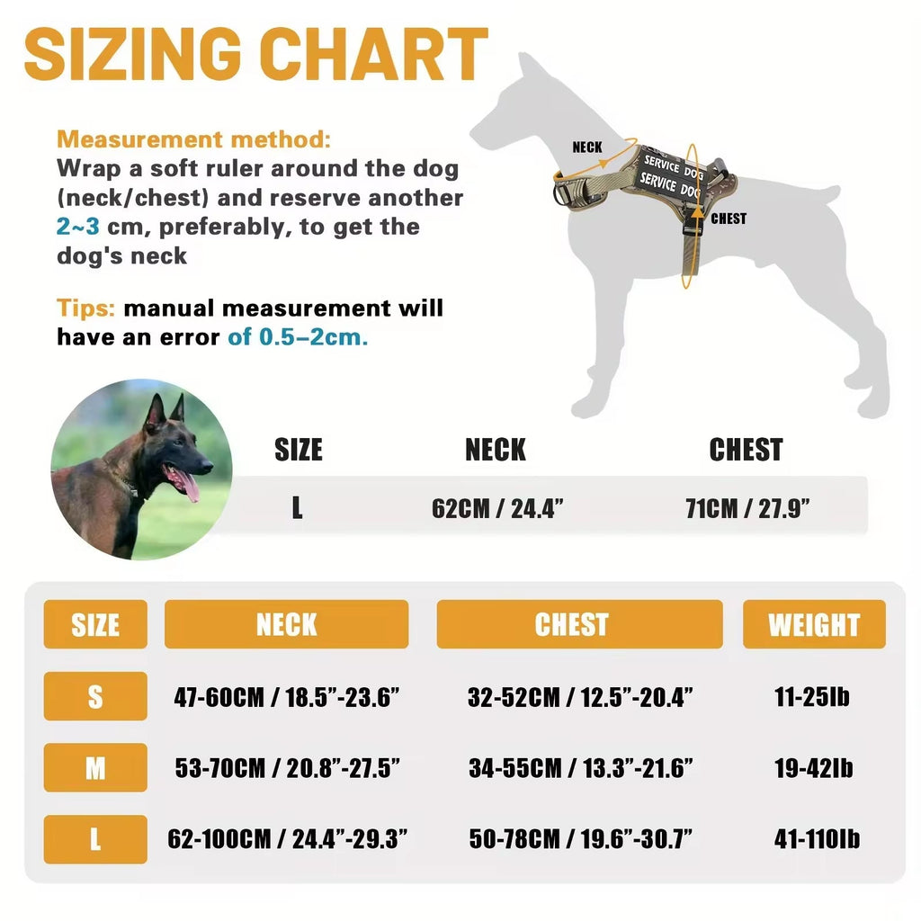 Harnais anti-traction tactique en polyester pour chien, ajustable et sécurisé, design camouflage