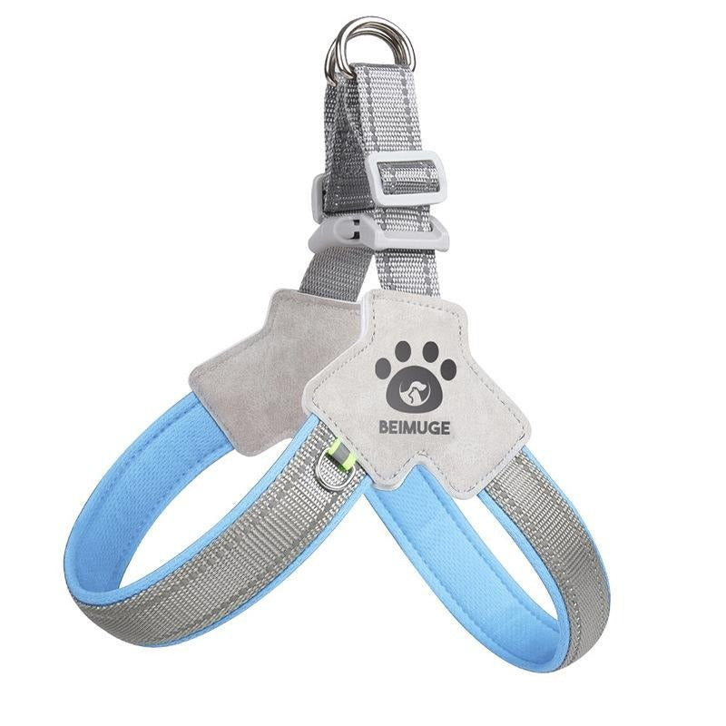 Harnais Anti‑Traction pour Chien et Chat – Ensemble Harnais + Laisse, Ajustable, Confortable, Réfléchissant, No‑Pull & Easy Control