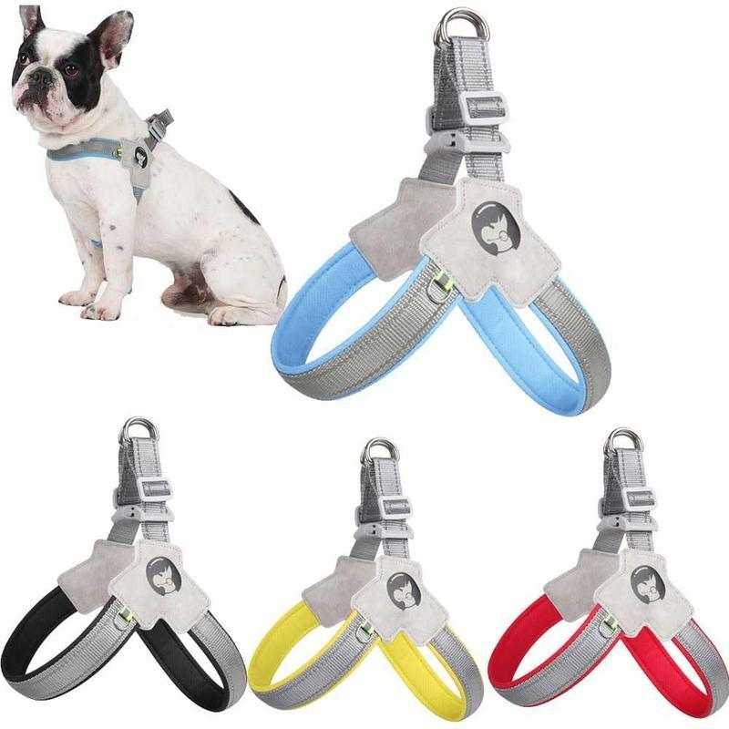 Harnais anti-traction réfléchissant ajustable pour chien et chat avec laisse confortable et résistante